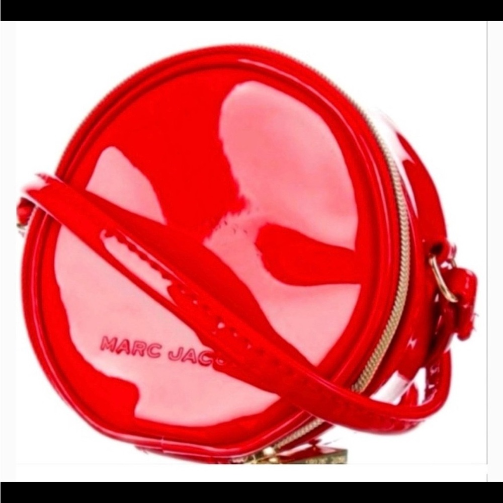 Marc Jacobs Patent Leather Red Mini Circle Bag - Picture 2 of 6